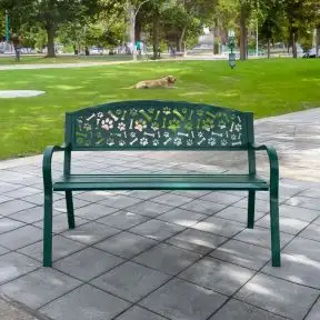 Steel Dog Park Bench