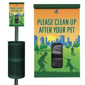 Fun at the Dog Park Designer Pet Waste Station