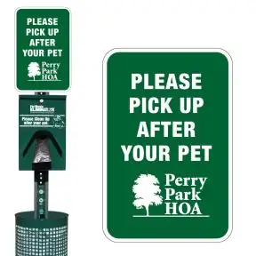 Custom Pet Waste Station