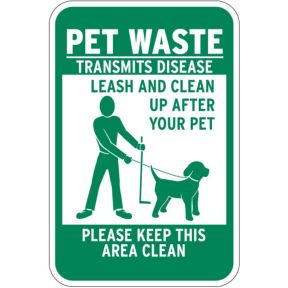 Pet Waste Transmits Disease Sign