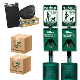 Money-Saving Pet Waste Stations and Bags Bundle | Pet Waste Eliminator